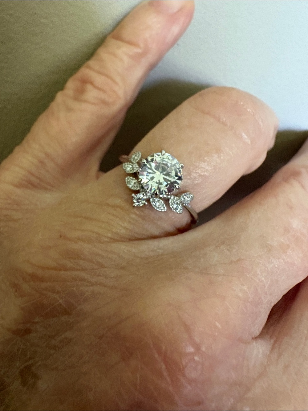 Silver Rings with white Cubic Zirconia stones. Both fit well together
So Pretty! - Picture 7 of 12